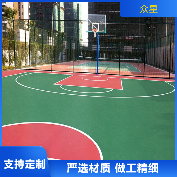 保定市塑胶地坪篮球场硅PU - 方案